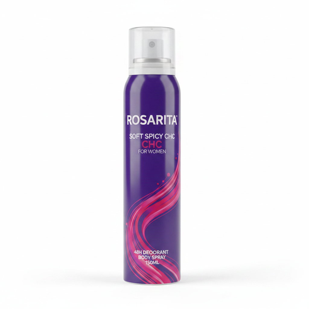 Deodorant trupi spraj Rosarita Soft Spicy CHC për femra 48H 150ml