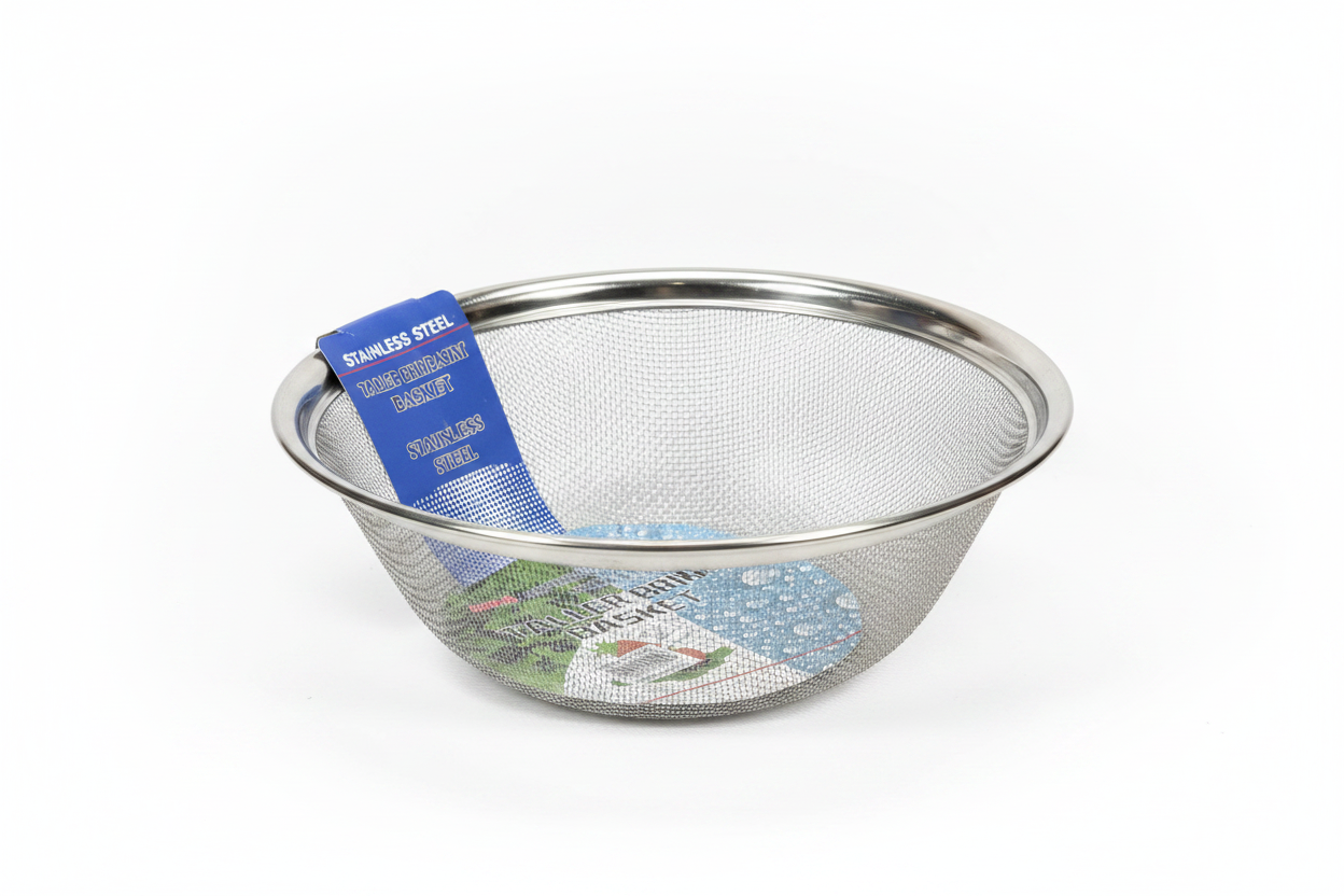Shosh Çeliku Inox Taller Brim Basket 25cm