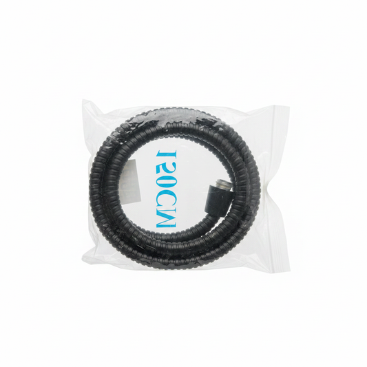 Zorrë Dushi e Zezë 150cm - Flexible Shower Hose Black me Lidhje Metalike per Banjo