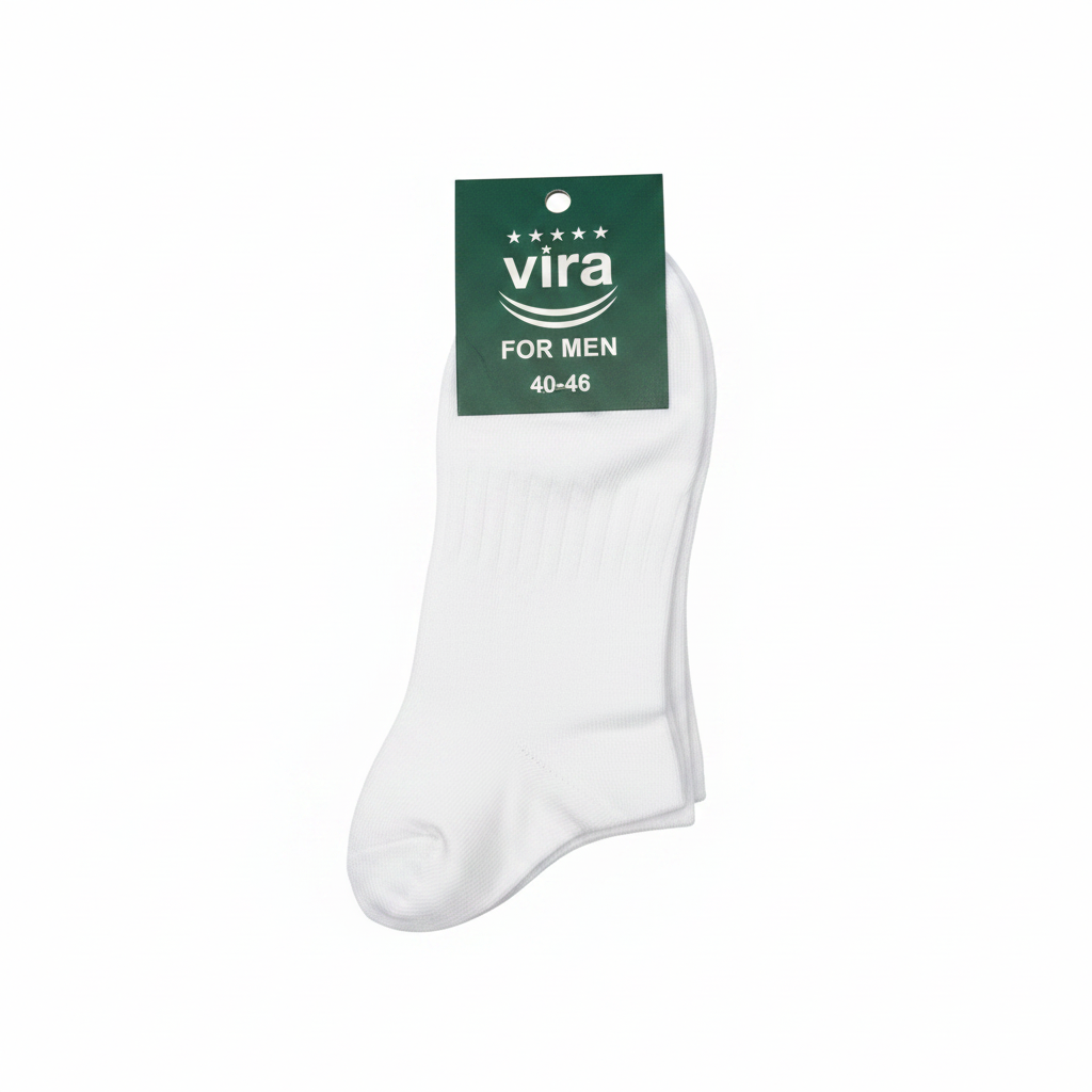 Çorape Burresh Vira For Men të Bardha - Madhësia 40-46