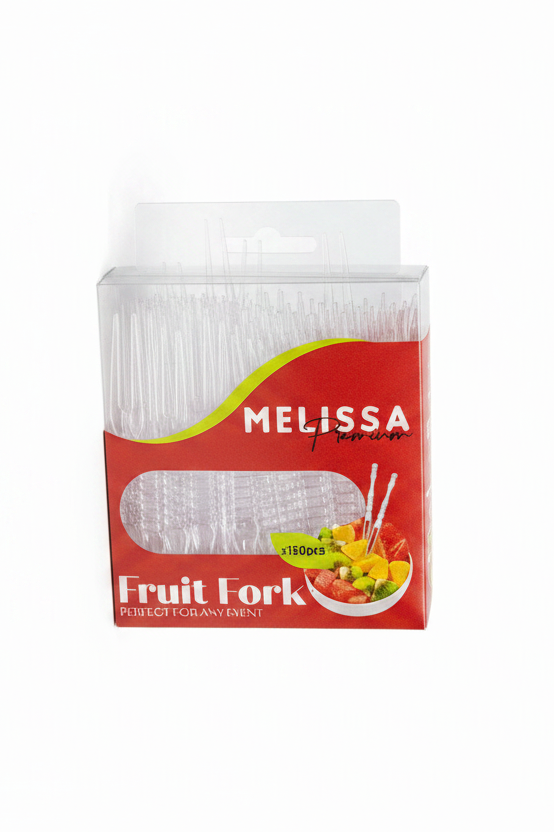 Fruit Fork 150 copë - Pirunë Plastikë për Fruta L6A-2411
