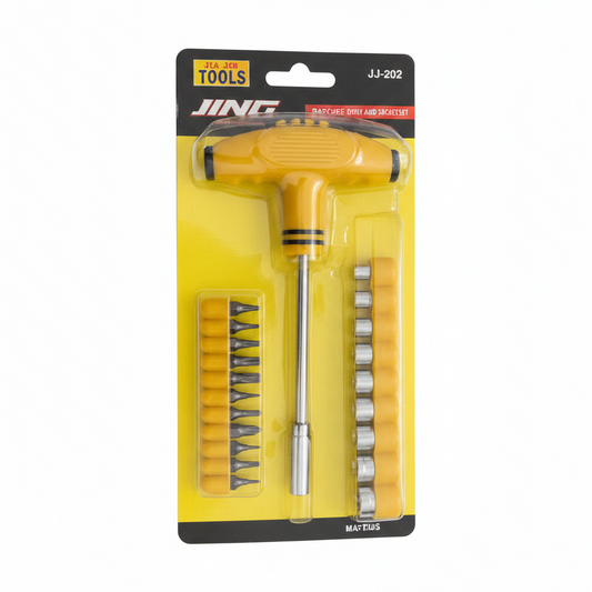 Set Çelësi T me Bits dhe Socket JJ-202