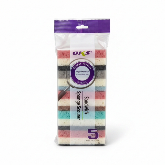 OKS Sandwich Sponge Scourer 5 copë High-Density 20D