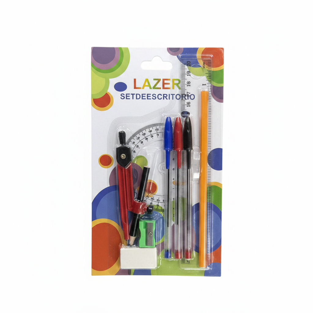 Set Kancelarie Lazer - Kompas, Linjë, Stilolapsa