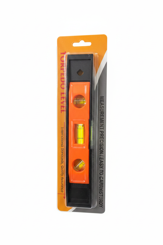 Nivel Magnetik Torpedo Level 3 Flluskë ABS Alumin Portokalli