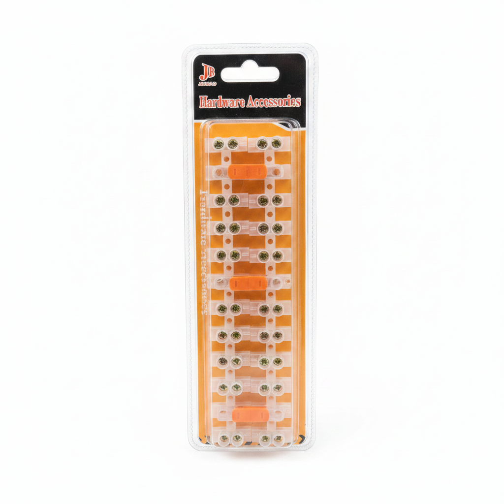 Transparent 2-Pin Electrical Wire Connector Set - Orange Lever