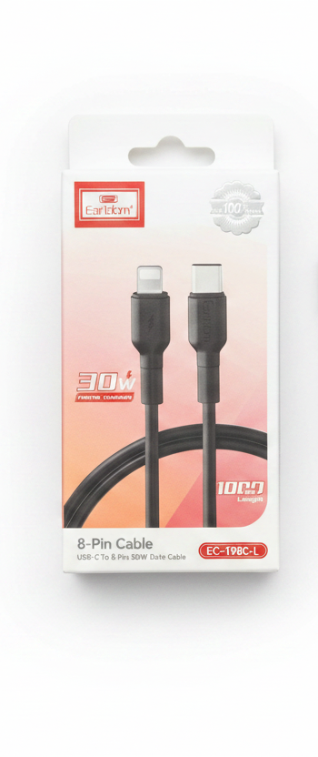 Fast Charger Cable USB-C to Lightning 30W 1000mm – Kabllo 8-Pin