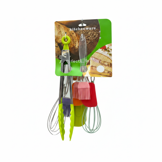 Set Kuzhine Silikoni 4 copë - Masha, Furçë, Shpatullë, Trazues