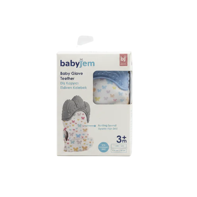 Baby Glove Teether Eldiven Kelebek Blu 3m+v