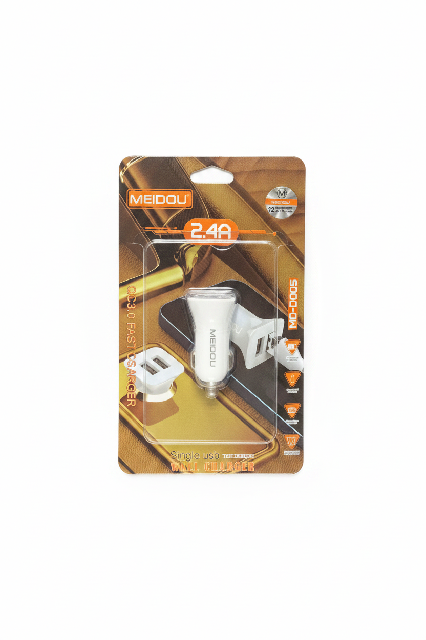 Car Charger 2.4A Fast Charge - Karikës Dual USB MD-0005