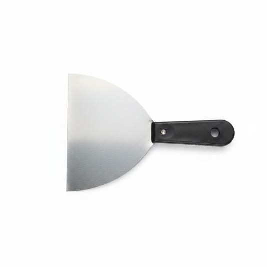 Spatull Inox Gjysmerrethore e Madhe - Drywall Joint Knife Spatula Inox me Doreze Plastike Zeze