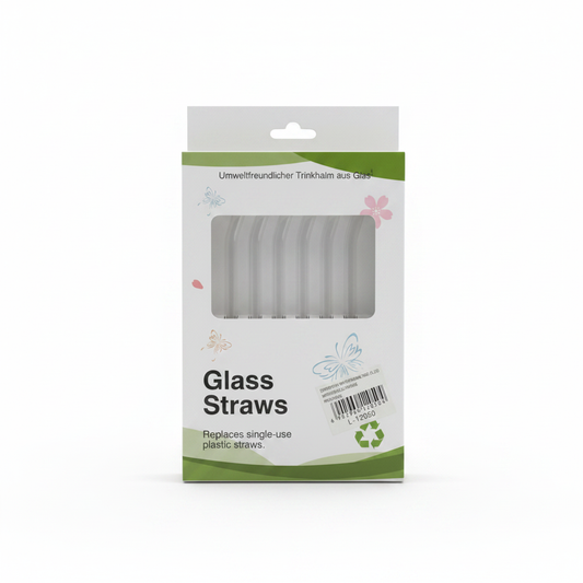 Pipa Qelqi me Flutura - Glass Straws L-12050