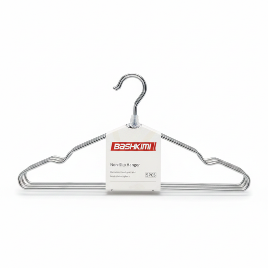 Varëse Rrobash Metal Non-Slip - Argjend (5 copë)