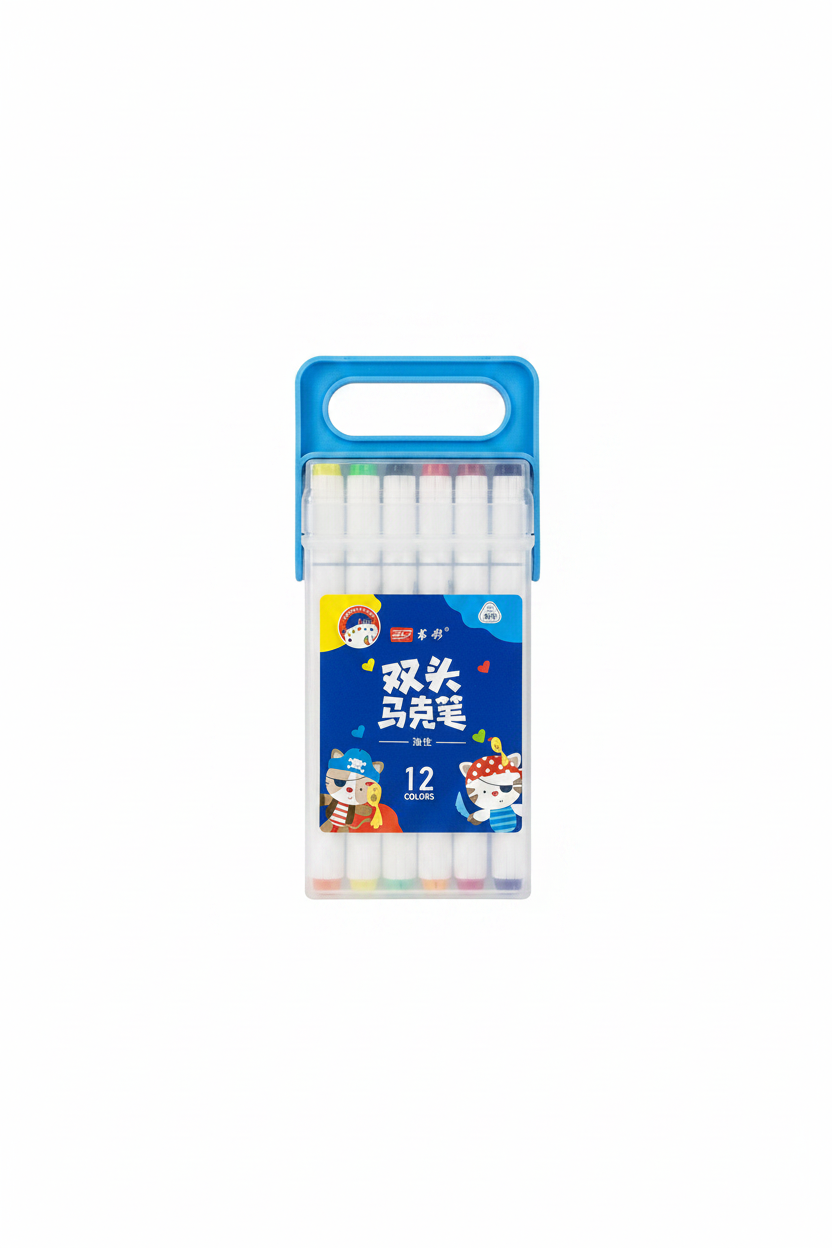 Set Marker 12 Ngjyra Dual Tip