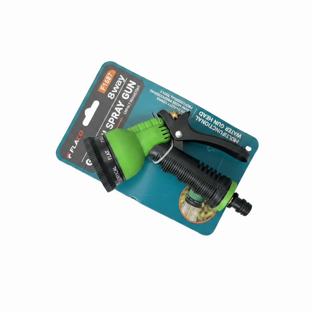 Pistoletë Kopshti 8-Way Shumefunksionale - Garden Spray Gun 8 Menyra Spërkatjeje Jeshile/Zi