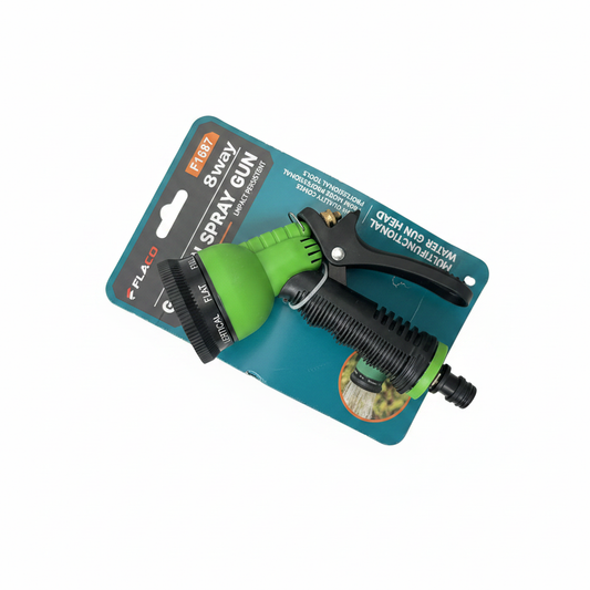 Pistoletë Kopshti 8-Way Shumefunksionale - Garden Spray Gun 8 Menyra Spërkatjeje Jeshile/Zi