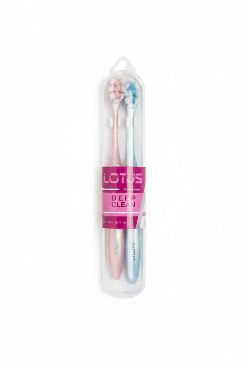 Furçë Dhëmbësh Lotus Deep Clean - Set 2 copë