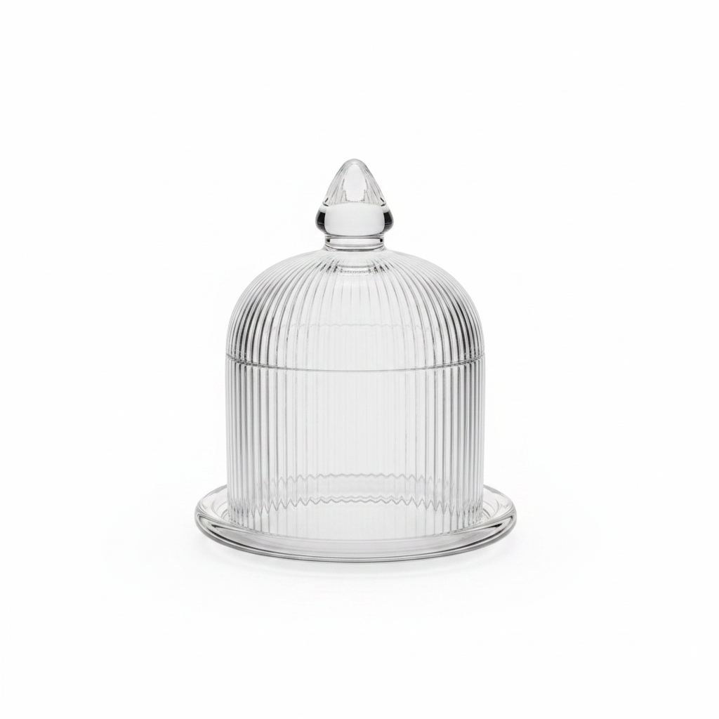 Glass Candy Pot me Kapak — Enë Xhami Dekorative