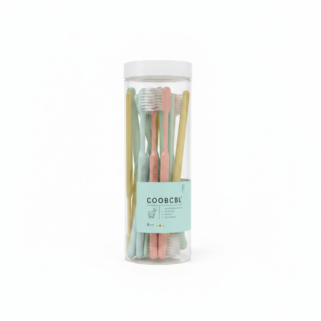 Multi-Colored Toothbrushes - 8 Pieces