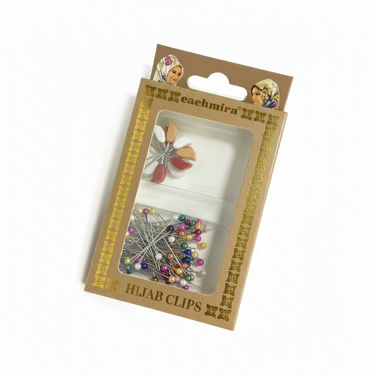 Gjilpëra Shami Shumangjyrëshe me Rruaza - Hijab Pins Set