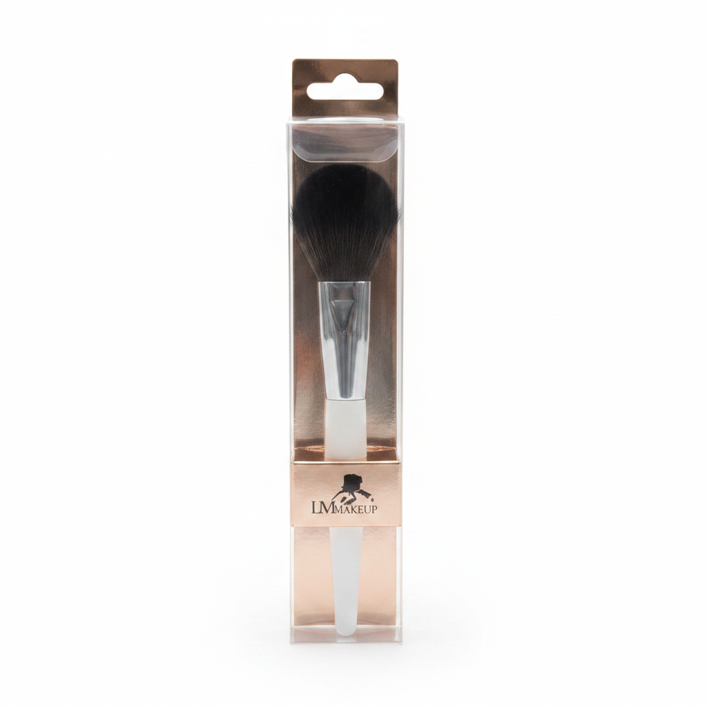 Brush Powder Handle White/Silver