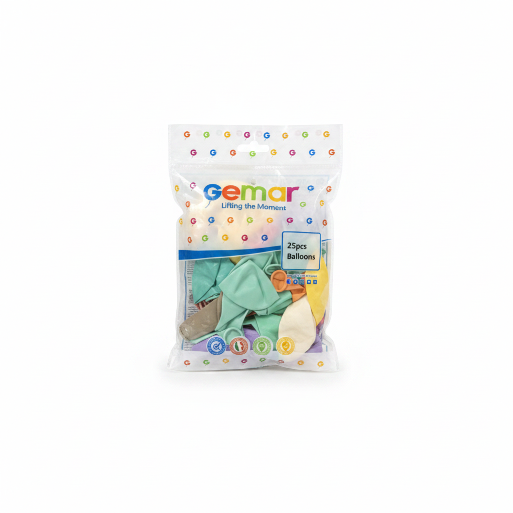 Balona Gemar 25 Copë Ngjyra Pastel