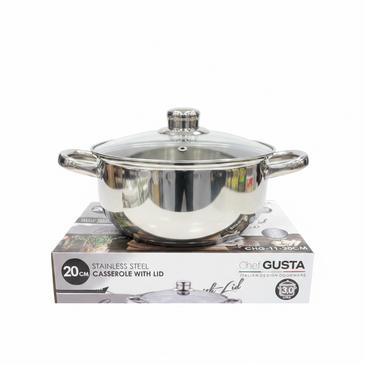 Tenxhere Çelik Inox me Kapak Qelqi 20cm 3L