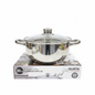 Tenxhere Çelik Inox me Kapak Qelqi 20cm 3L