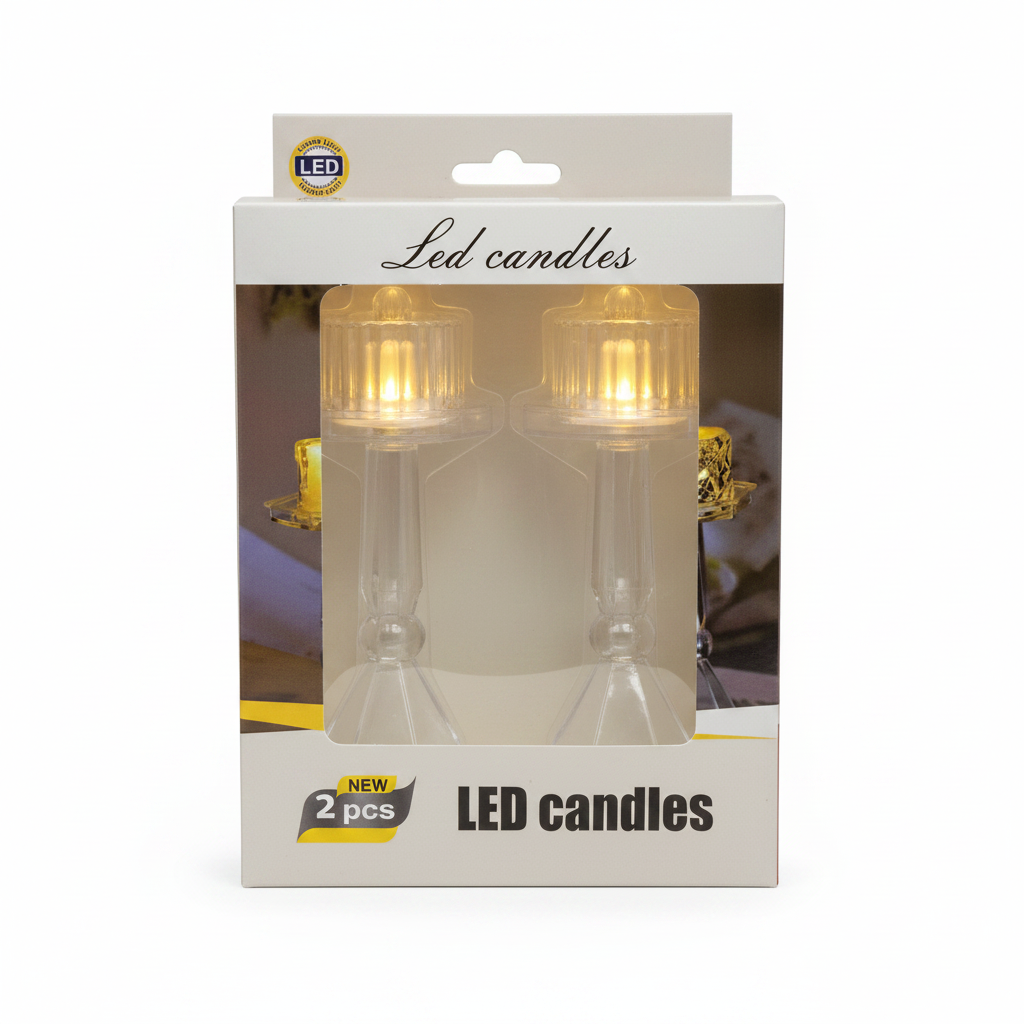 Qirinj LED Kristal - Set 2 copë