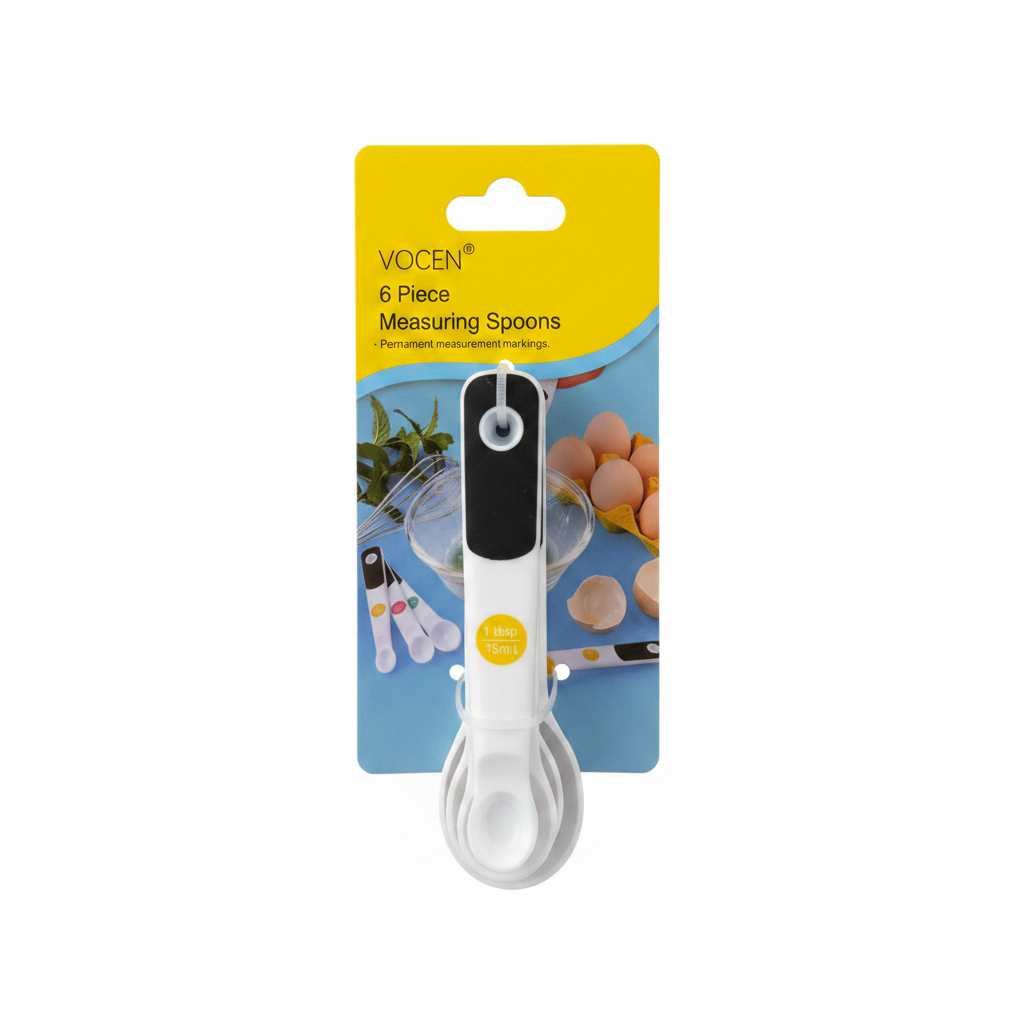 Measuring Spoons Set 6 pcs Black and White