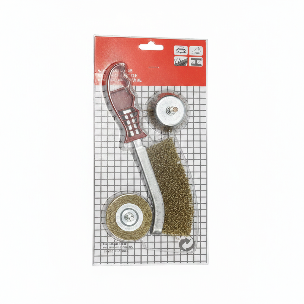 Wire Brush Set — Brush për Skar 3 copë