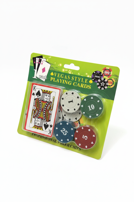 Set Loje Vegas Style Letra Bixhozi dhe Fichat Poker
