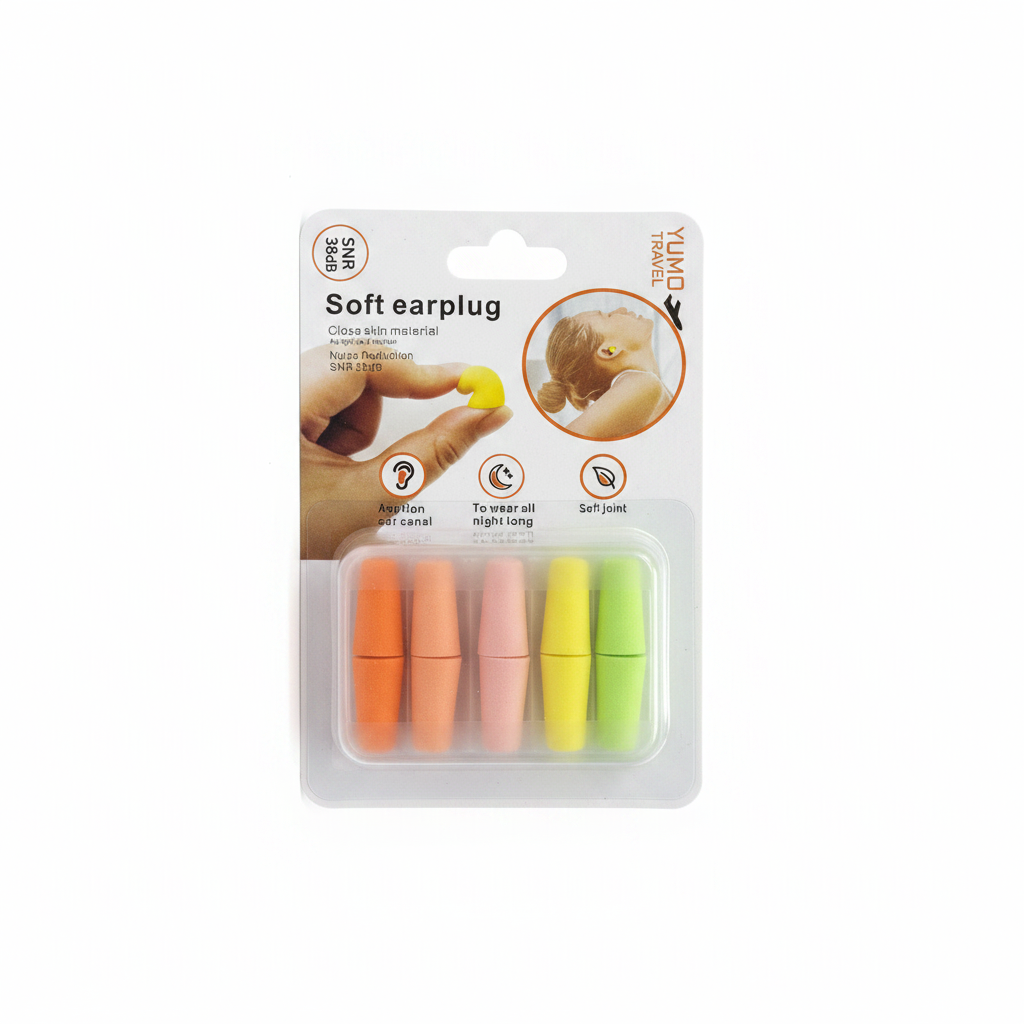 Mbyllëse Veshi Soft Earplug YUMO Travel - 4 Ngjyra
