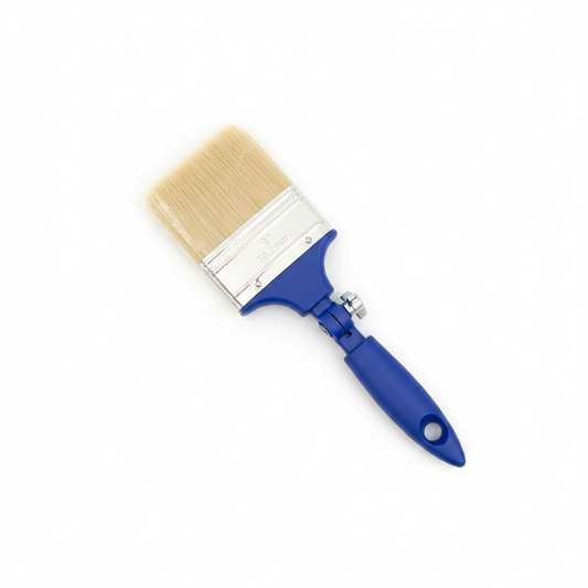 Furce Boje 3 inch 76.2mm - Paint Brush Qime Natyrale Doreze Blu me Mekanizem Rrotullues per Lyerje