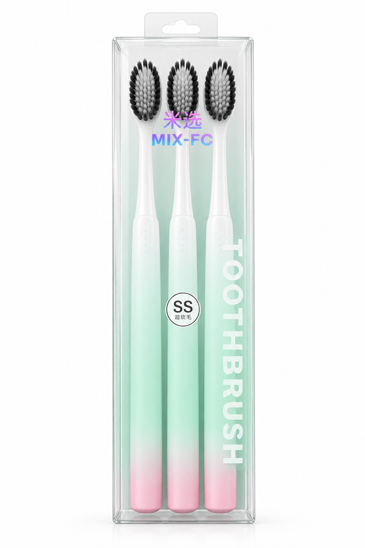 Furça Dhëmbësh Charcoal Ultra Soft 0.15mm 3 Copë – Mix Select