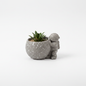 Vazo Lulesh Dekorative me Figurine Astronauti - Gri Speckled