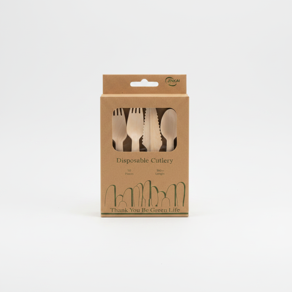 Takëm Druri Njëpërdorimshe - JINKAI Disposable Cutlery 50 copë