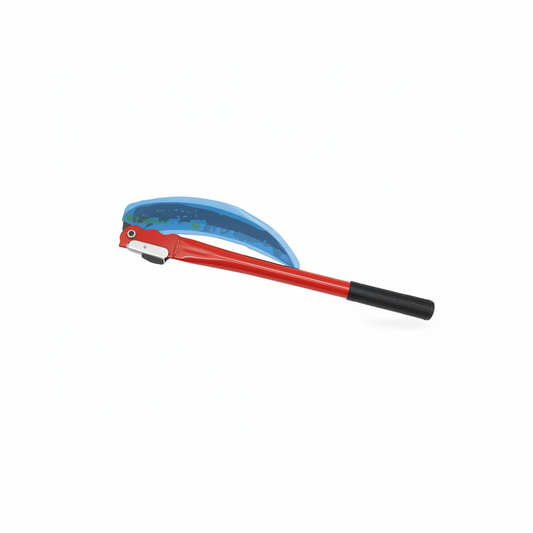 Drapen Kositjeje - Garden Sickle Teh Blu Gjysmehere me Doreze Kuqe Zi per Kopsht Bar