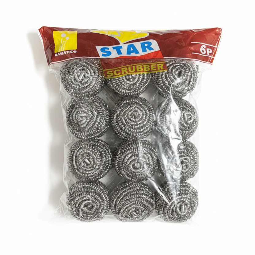 Tela Çeliku për Enë Star Scrubber 6 Copë