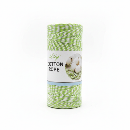 Fije Pambuku Cotton Rope e Gjelbrë dhe e Bardhë