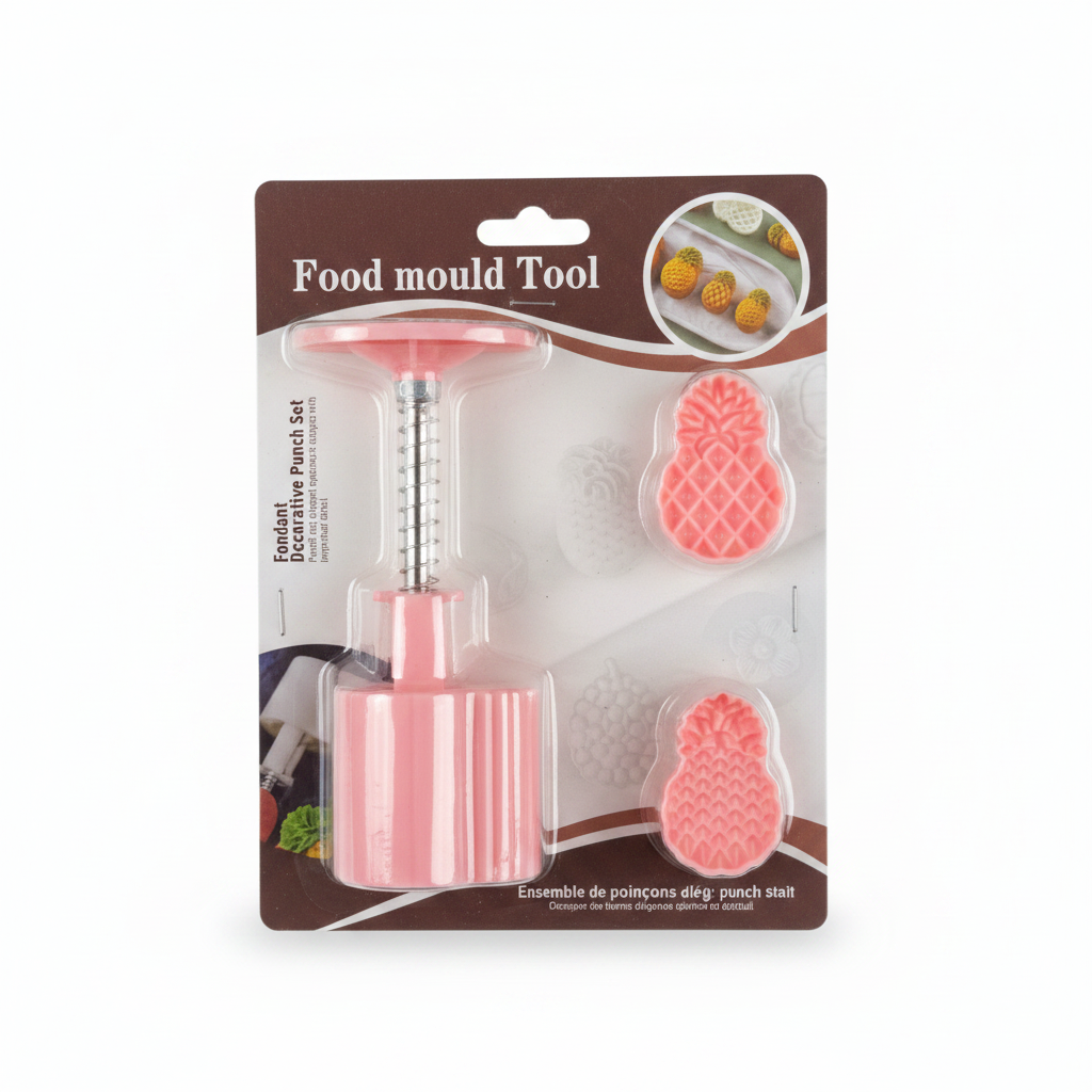 Pineapple Fondant Mold with Plunger - 2 Stamps