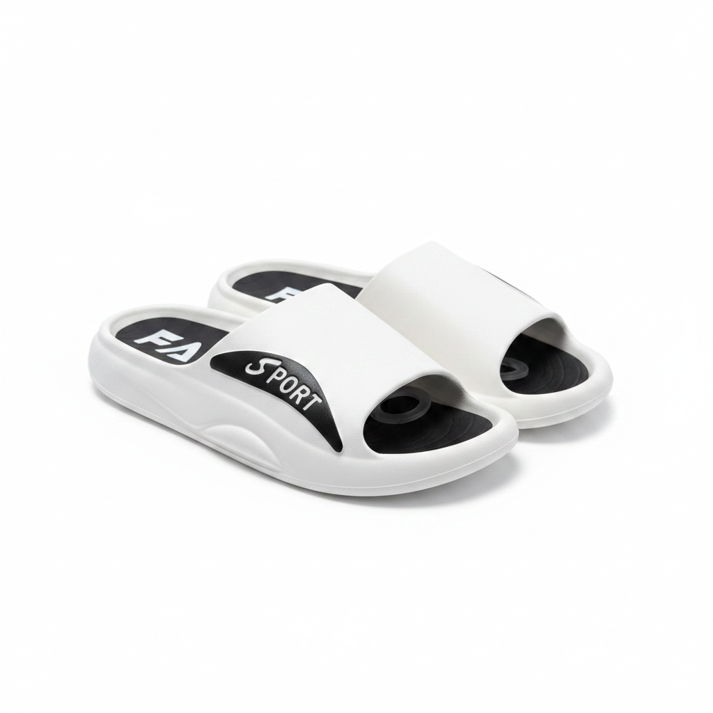 Papuçe Berto 250 — Sport Fashion Bardhë/Zi