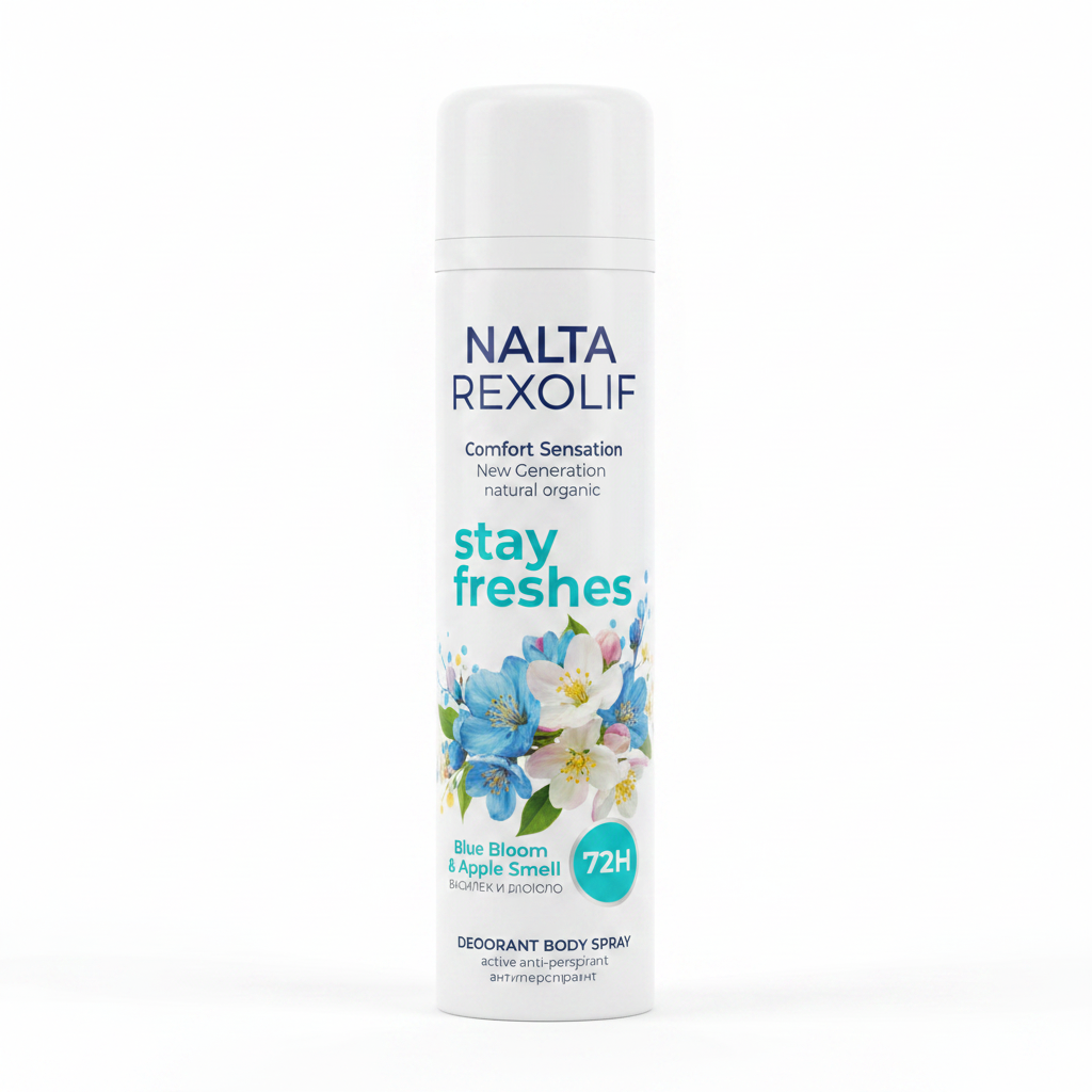 Nalta Rexolif Stay Freshes Blue Bloom & Apple Smell Deodorant Spray për Trupin 72H 150ml