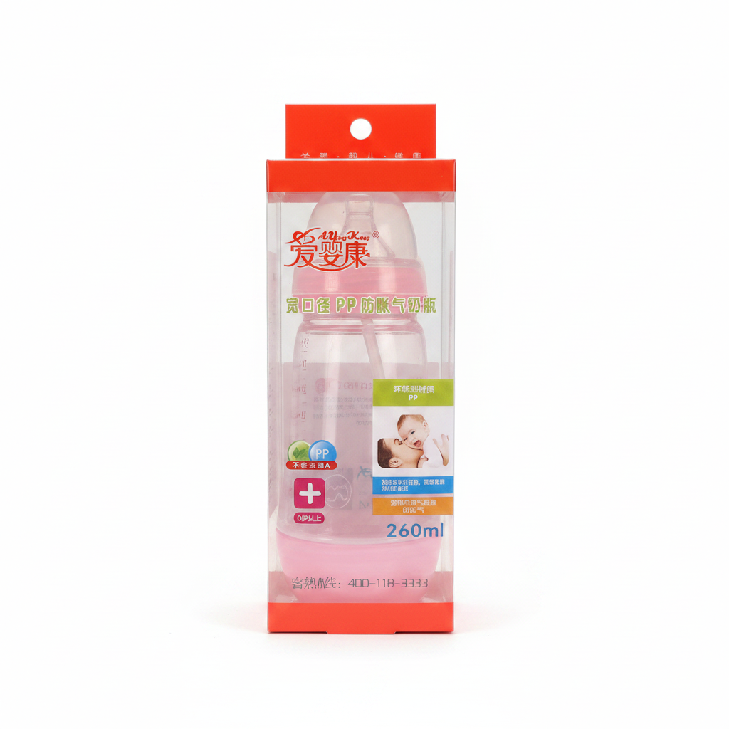Shishe Ushqyese PP Anti-Fryrje Gojë e Gjerë 260ml