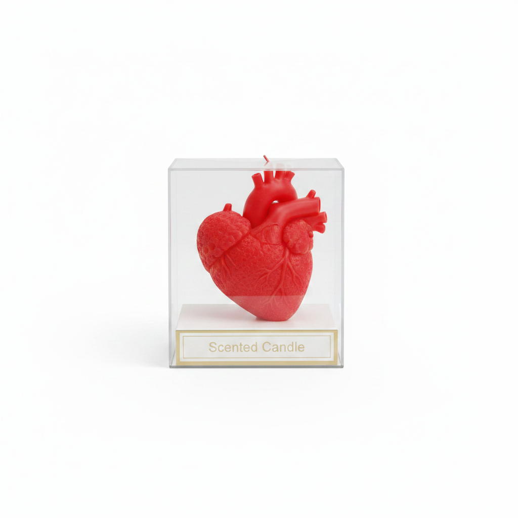 Red Heart Scented Candle