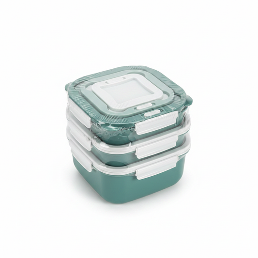 Set Enësh Plastike Frigoriferi - Blu/Jeshile x5