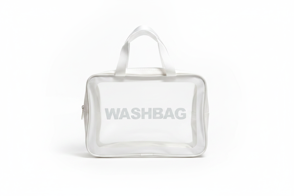 Washbag - Çantë Kozmetike Transparente me Dorezë