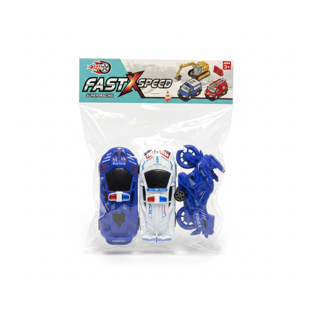 Fast X Speed Super Racing 3 Makina Policie Lodër - PC3535 3+