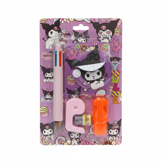 Set Shkollor Kuromi — Stilolaps + Gomë + Temperë