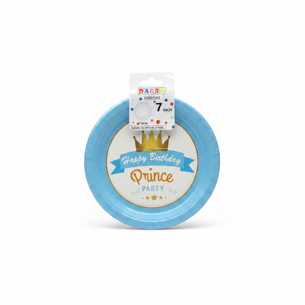 Pjate Letre Feste "Prince Party" - Blue 7 Inch